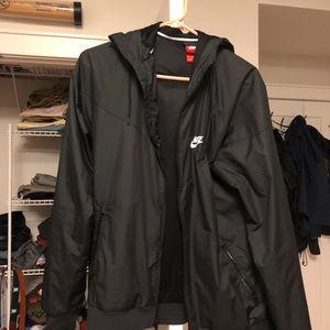Nike Black Windbreaker running Track Jacket - M